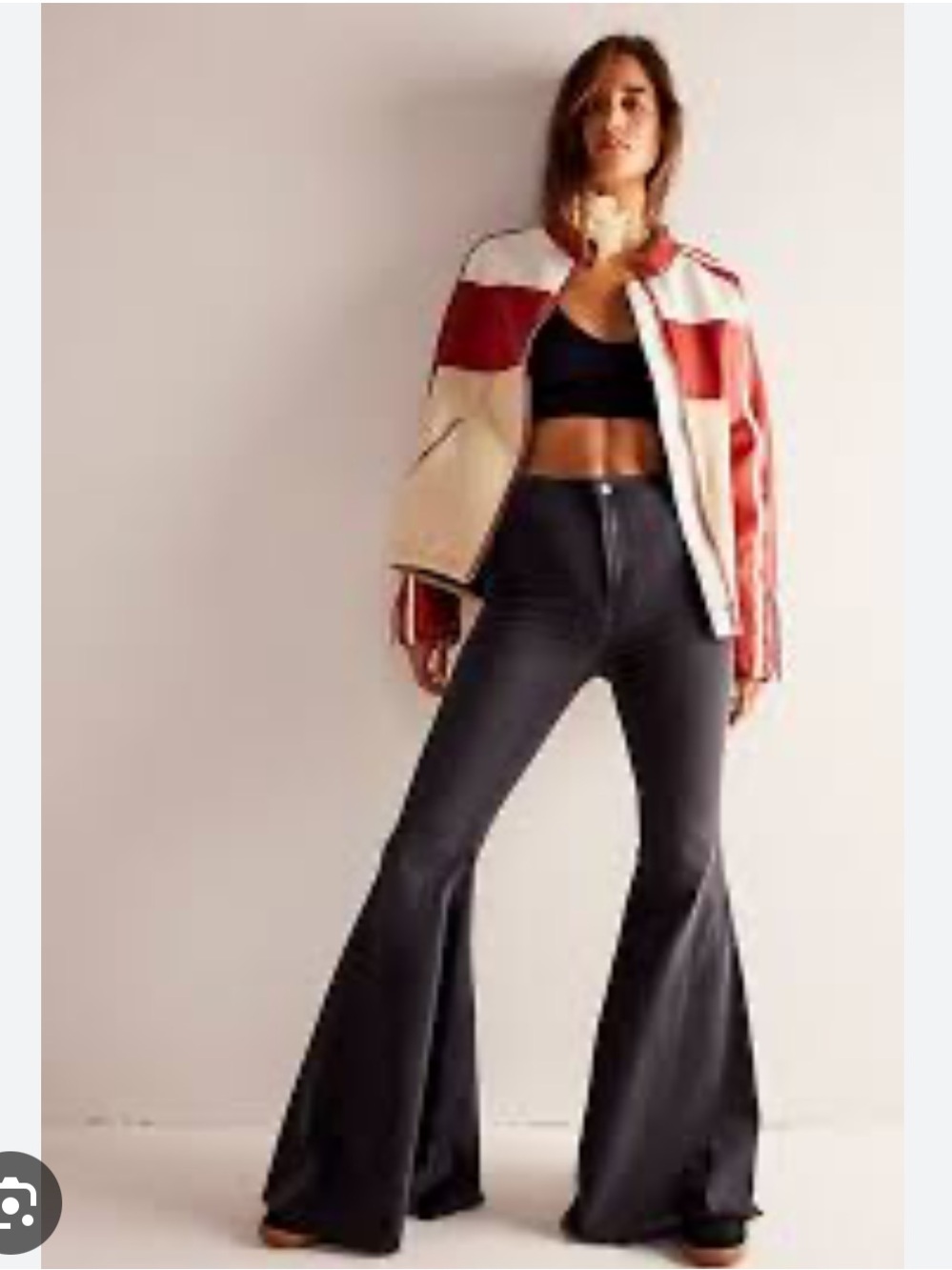 We the free Black Flared Bell Bottom Jeans